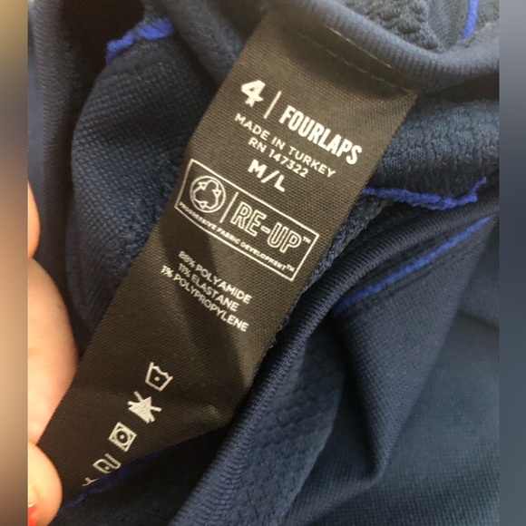 NWT FourLaps Breathe Seamless Sports Bra in Midnight/Azure Blue - Size M/L - Picture 5 of 6